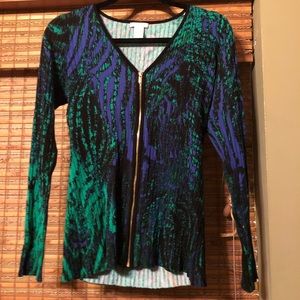 Multi colored Cache zip up sweater